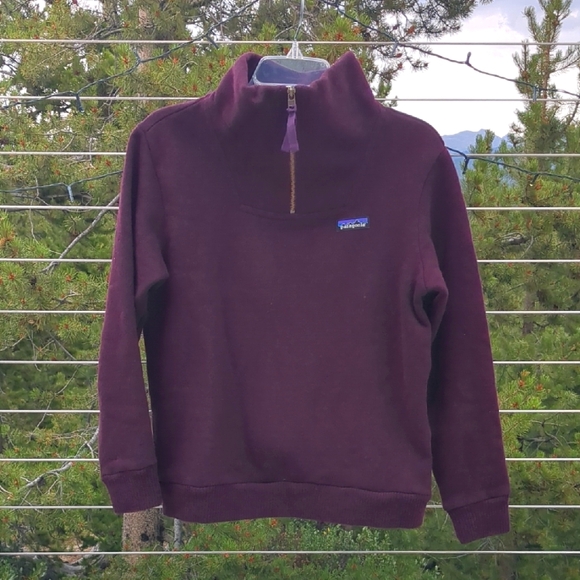 Patagonia Sweaters - HTF Patagonia Burgundy Wool Blend Pullover